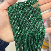 Perles en pierres précieuses naturelles facettées carrées en gros, 3 mm, rubis, jade et aventurine, perles en vrac pour la fabrication de bijoux et les fournitures d'artisanat DIY