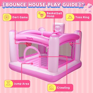 Chất lượng tốt lâu đài bouncy màu hồng PVC <span class=keywords><strong>Inflatable</strong></span> nhảy nhà bên nhỏ thư bị trả lại lâu đài trẻ em nhà bị trả lại - Product Image 6