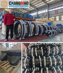 DIN PN16 dn200 dn300 rộng vòm thép carbon mạ kẽm mặt bích cuối EPDM linh hoạt xả cao su mở rộng doanh - Product Image 5