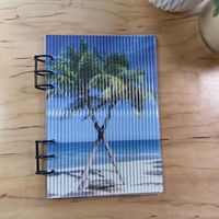 Couverture de classeur en acrylique givré A5 A6, transparente, 6 trous, couverture de carnet en plastique, séparateur en acrylique cannelé transparent, tableau de bord
