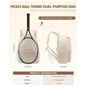 New Lightweight Multifunctional Unisex Waterproof Canvas Tennis <b>Racket</b> Bag 30-40L for <b>Pickleball</b> & Badminton - Product Image 3