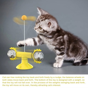 Boules rotatives pour <span class=keywords><strong>chat</strong></span>, jouet interactif et amusant, pour l'intérieur, jeu anti-Stress avec ventouse, pour animaux de compagnie - Product Image 5