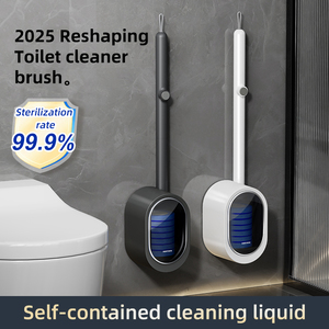 تصميم جديد مثبت على الحائط مع رؤوس فرشاة قابلة للاستبدال لتنظيف الحمام - Product Image 2