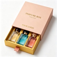 Boîte cadeau de luxe avec logo personnalisé en or, boîte à tiroir coulissant pour parfum, boîte pour huile essentielle, bougie parfumée, boîte cosmétique