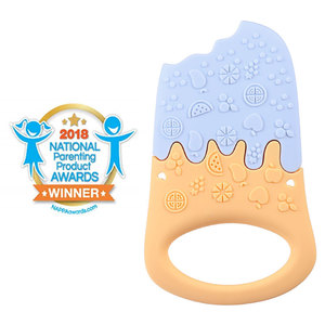 ยางกัดซิลิโคนรูปไอศกรีมสำหรับเด็กอายุ 0-24 เดือน ปลอดสาร BPA ของเล่นเคี้ยวเนื้อนุ่มลายผลไม้ - Product Image 3