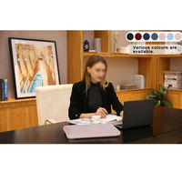 Housse d'ordinateur portable en néoprène souple, fine, rose, imperméable et antichoc, avec petite pochette compatible