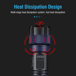 Siêu sáng 2000 lumen 18650 21700 Pin Zoomable <span class=keywords><strong>LED</strong></span> Torch Ánh Sáng Tự phòng thủ Cắm trại Có thể sạc lại đèn pin - Product Image 3