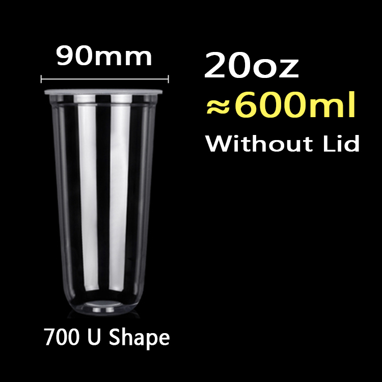 Taza de la forma de 90mm-20oz 600ml U