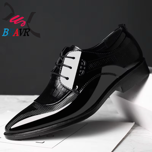 Zapatos Formales de Negocios para Hombre, de PU, Talla Grande, con Cordones, Punta en Pico, Versátiles, Casuales, Transpirables, Duraderos, Resistentes a Impactos, para Primavera - Product Image 4