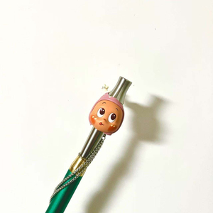 Cute <b>Doll</b> Smoking Mouthpiece Reusable Metal Round Pipe <b>Accessory</b> Carved Decorative Object - Product Image 1