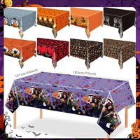 Nappe carrée personnalisable en PE imperméable à motif dessin animé, faite à la main, avec 75D/36F pour les fêtes d'Halloween