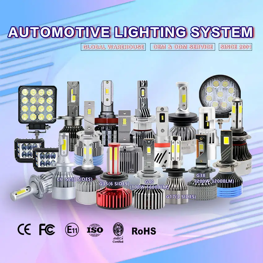 High Power Super Bright 10000 Lumen 12V 24 V H1 H3 H7 H11 9005 9006 H4 Led Headlights x8 Car Cob led bulb