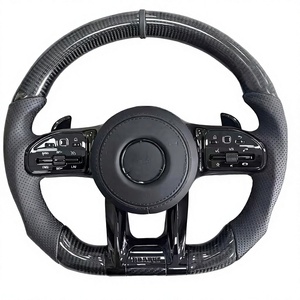 Para Mercedes Benz AMG Black Knight, Nuevo, Modificación Interior de Coche en Fibra de Carbono y Cuero, Volante de Fibra de Carbono - Product Image 1