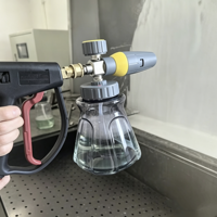 Canon à mousse neige de qualité commerciale, lance à mousse PA, valve en laiton, bouteille de 1L, raccord rapide 1/4 pour nettoyeur haute pression de garage automobile
