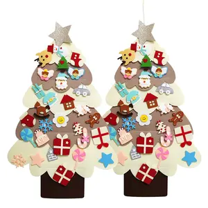 2024 New Model Warm Christmas decorations Felt Christmas Tree with felt Ornaments Xmas Gifts DIY sets for kids