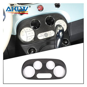 Cadre <span class=keywords><strong>de</strong></span> garniture <span class=keywords><strong>de</strong></span> commutateur <span class=keywords><strong>de</strong></span> réglage <span class=keywords><strong>de</strong></span> climatiseur <span class=keywords><strong>de</strong></span> console centrale <span class=keywords><strong>de</strong></span> fibre <span class=keywords><strong>de</strong></span> carbone véritable pour <span class=keywords><strong>Fiat</strong></span> <span class=keywords><strong>500</strong></span> 2021-2023 accessoires d'intérieur <span class=keywords><strong>de</strong></span> voiture - Product Image 1