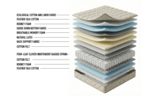 Abnehmbarer Bezug LOONGFUNG Hybrid-Matratze Maßgefertigt für Zuhause & Hotel mit Taschenfederkern, Kühlgel-Memoryschaum und Naturlatex
