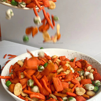 Craquelins asiatiques Offre Spéciale salés cuits au four Fèves Haricots verts Pois arachides enrobées Collations orientales mélangées dans un sac
