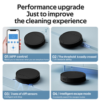 Aspirateur robot intelligent avec fonction de nettoyage humide et sec, contrôle par application, charge USB pour usage domestique