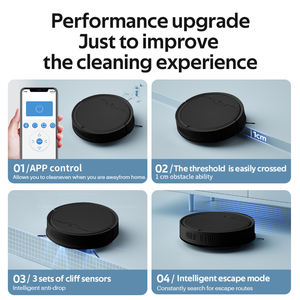 Aspirateur robot intelligent avec fonction de nettoyage humide et sec, contrôle par application, charge USB pour usage domestique - Product Image 2