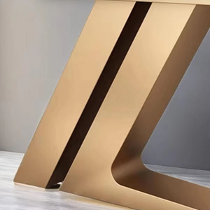 Mesa <span class=keywords><strong>consola</strong></span> <span class=keywords><strong>de</strong></span> <span class=keywords><strong>calidad</strong></span> superior con tapa <span class=keywords><strong>de</strong></span> mármol y base <span class=keywords><strong>de</strong></span> metal dorado para muebles <span class=keywords><strong>de</strong></span> vestíbulo modernos para el hogar - Product Image 2