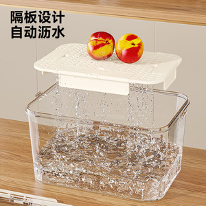 Portable Food <b>Storage</b> <b>Box</b> <b>With</b> Handle Large Capacity Transparent Thickened Plastic Airtight Seal <b>Lid</b> Camping Outdoor Use - Product Image 3
