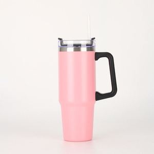 20oz 30oz Stainless Steel Vacuum Insulated Outdoor Tumbler <b>Double</b> <b>Wall</b> Car <b>Cup</b> With Handle Straw - Product Image 1