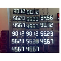 12-дюймовые цифровые светодиодные табло с ценами на топливо, 8.888 белый или желтый 7-сегментный светодиодный дисплей для АЗС