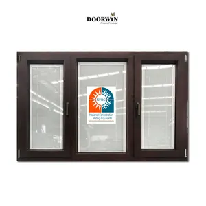 Doorwin Tempered Glass Residential New Design Soundproof Insulated Glass Vertical Tilt And Turn Casement Windows