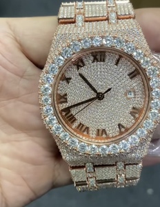 Reloj Mecánico Personalizado con Diamantes Moissanite VVS de Primera Calidad, Estilo Hip-Hop con Incrustaciones, Reloj de Pulsera de Lujo Brillante - Product Image 3