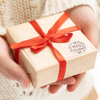 Rouleau d'autocollants ronds en feuille d'or rose, Joyeux Noël, 500 pièces, 1 pouce, étiquettes de scellage pour emballage cadeau, décoration de Noël et du Nouvel An, DIY