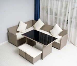 现代风格户外组合家具花园藤制沙发和椅子套装 - Product Image 1