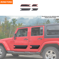 Plaque de protection anti-rayures de la carrosserie de la voiture 4PC Bande anti-frottement de la jupe latérale de la porte pour Jeep Wrangler JK JKU 2012-2017