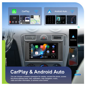 Podofo 7 "4 + 64GB Android 2Din autoradio lecteur multimédia GPS Navigation pour <span class=keywords><strong>Ford</strong></span>/Transit/Focus/<span class=keywords><strong>Kuga</strong></span>/s-max CarPlay DSP - Product Image 2