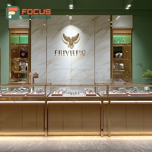 Sistema de Exhibición de Joyería Personalizado con Acabado Laminado, Vitrina de Vidrio para Tiendas de Marca - Product Image 1