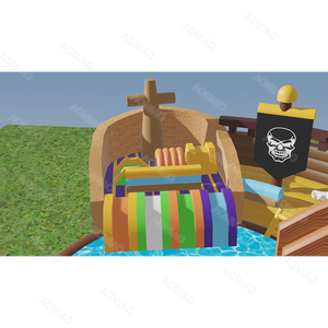 Parque Acuático Inflable con Tobogán y Temática Pirata para Alquilar, Ideal para Jardín - Product Image 6