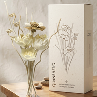 Échantillons Gratuits en Gros – Diffuseur de Parfum Artisanal 8 cm avec Fleurs de Sola et Fleurs en Bois