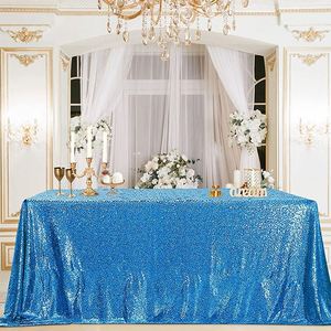 Nappe rectangulaire neuve, nappe à paillettes dorées brillantes pour la décoration de mariage - Product Image 5