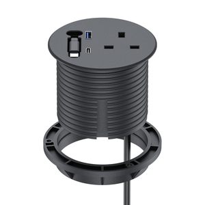 ปลั๊กไฟแบบกรอมเม็ทปลั๊กอยูเอสบีแบบคู่และช่องเสียบไฟบนโต๊ะ20<span class=keywords><strong>ว</strong></span>ัตต์สามารถพับเก็บได้ - Product Image 1