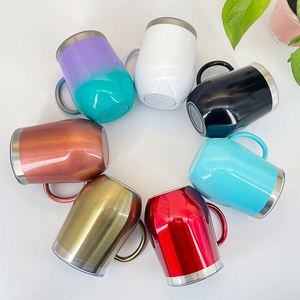 12Oz Double Wall Vacuum Insulated Stainless Steel Luxury Tumbler with Lid Customizable Belly Shape - Product Image 5