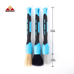 JYM-0244 Set di 3 Spazzole Morbide per Lavaggio Auto di Alta Qualità con Manico in Gomma TPR e Testa Sostituibile, Nuovo Design Dettagliato - Product Image 1