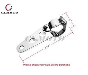 ขายึดไฟหน้ามอเตอร์ไซค์โครเมียมสไตล์เรโทร ขนาด 34 มม.-38 มม. สำหรับ Harley Cafe <span class=keywords><strong>Racer</strong></span> Chopper Bobber - Product Image 3