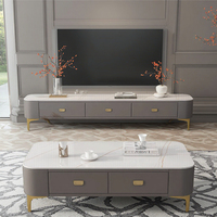 Meuble TV de salon 2024 Nouveauté Maison Moderne Simple Luxe Meuble TV sur pied et Table Basse Combinée