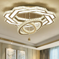 Nouvelle maison intérieur cristal plafonniers lustres modernes lampes suspendues pour hauts plafonds