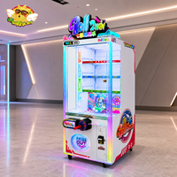 Machine d'arcade à prix à gagner pour un joueur avec écran en acrylique transparent et étagères à prix à gagner à plusieurs niveaux pour les lieux de divertissement