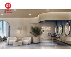 Modern Hair Salon Furniture with LED Lighting | Custom Luxury Beauty Hair Shop Interior Design & Fashion Spa Beauty Salon Decor - Product Image 4