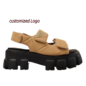Sandalias de Plataforma de Lujo de Primera Calidad para Mujer, de Cuero Genuino y Paja, Zapatos Casuales de Verano con Aumento de Altura - Product Image 3