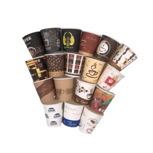 Custom Printing Take Away 7oz Single Wall Coffee Paper Cups For Vending Machine