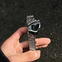 Montre en quartz Y2K Cyberpunk Dragon Scale avec cadran triangulaire irrégulier