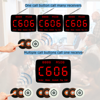 40 boutons d'appel de table 1 récepteur d'affichage 2 montres de serveur Système d'appel de clinique de restaurant sans fil Montre client Pager Appel